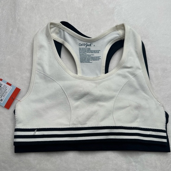 Cat & Jack Other - Cat & Jack Girls Sport bra seamless Pullover Black  & white 2pk Size S